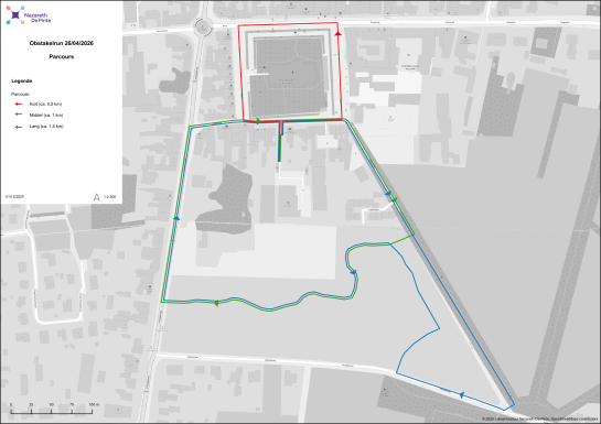 Plattegrond parcours obstakelrun