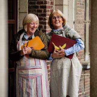 Foto van twee vrijwilligers